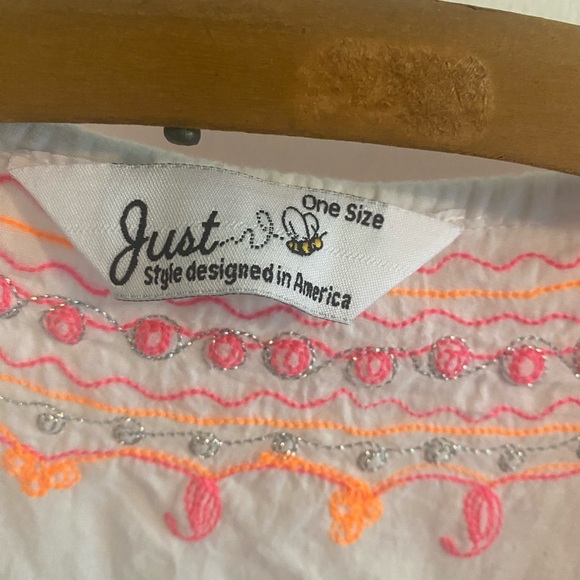 Boho JUST BEE Swimsuit Cover Up Dress One Size Tie Dye Bohemian Sheer Flowy - Picture 2 of 13